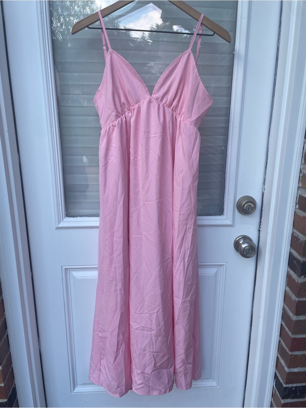 SolyHux Women's Light Pink Spaghetti-Strap Dress